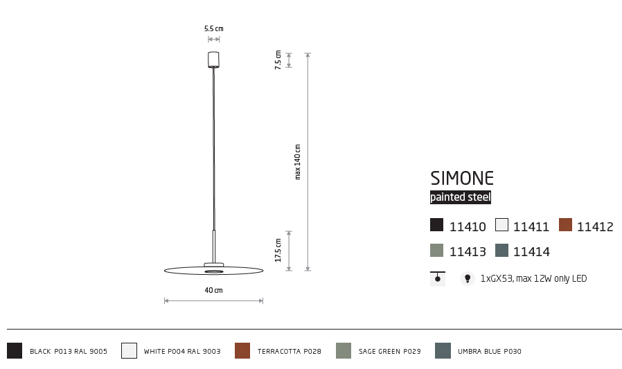 картинка Современные подвесные светильники Подвесной светильник Nowodvorski Simone 11411