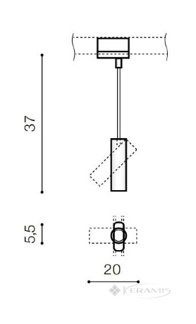 картинка Трековые светильники Трековый светильник Azzardo Lens Track AZ3511