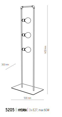 картинка Современные торшеры Торшер TK Lighting Hydria 5205