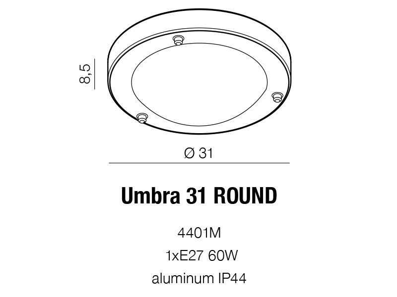 картинка Круглые Настенно-потолочный светильник Azzardo Umbra 31 Round 4401M AZ1597