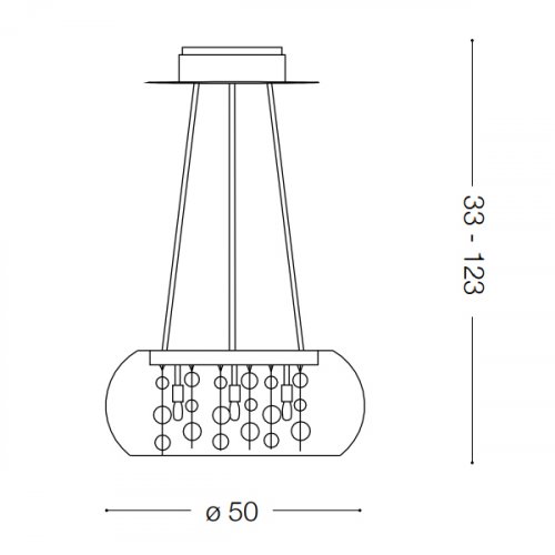 картинка Современные подвесные светильники Подвес Ideal Lux Audi-80 197654 SP8 Fume