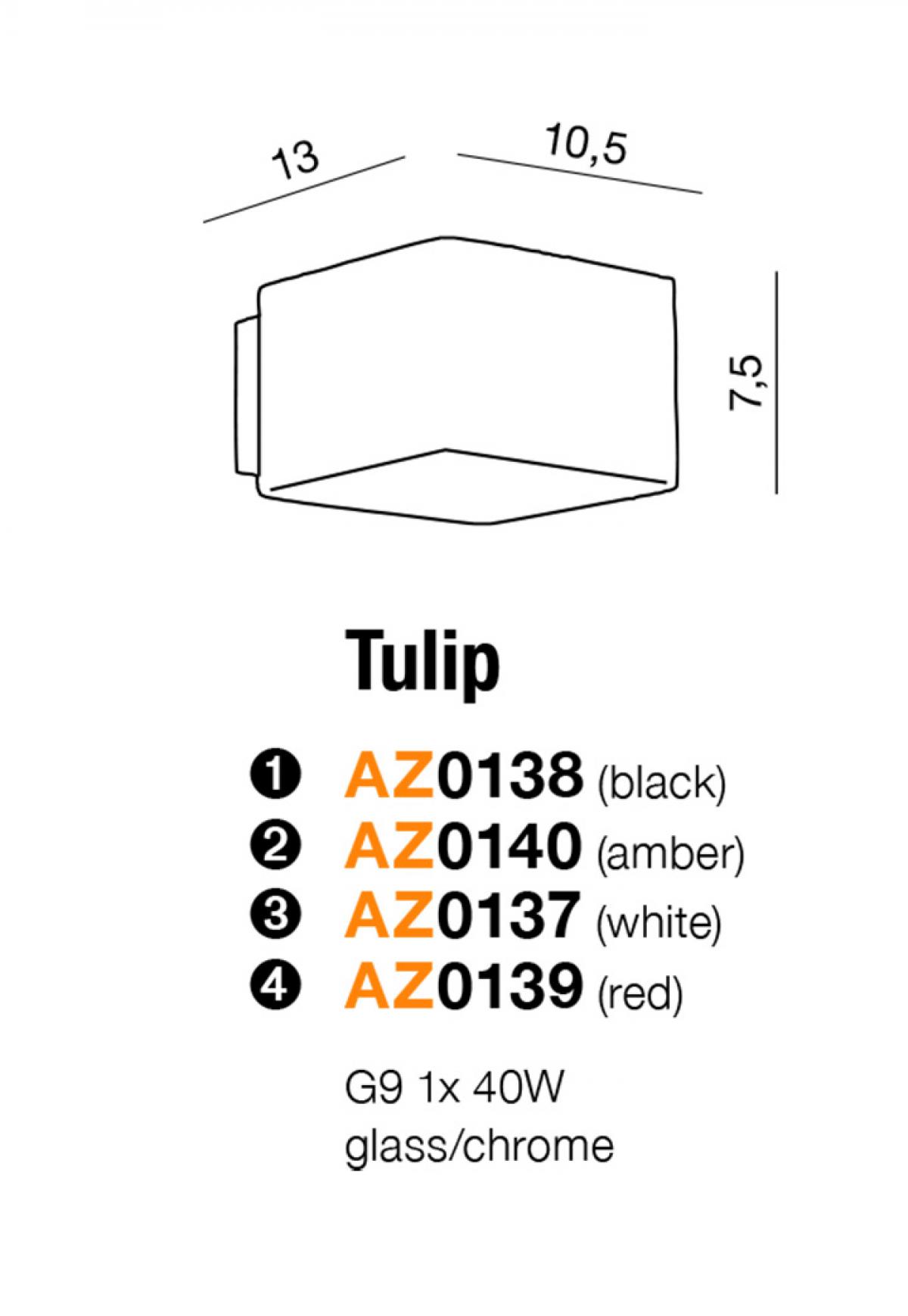 картинка Современные бра Бра Azzardo red Tulip AZ0139