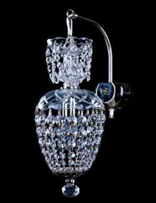картинка Хрустальные бра Бра хрустальное Artglass METIS CHAIN NICKEL CE