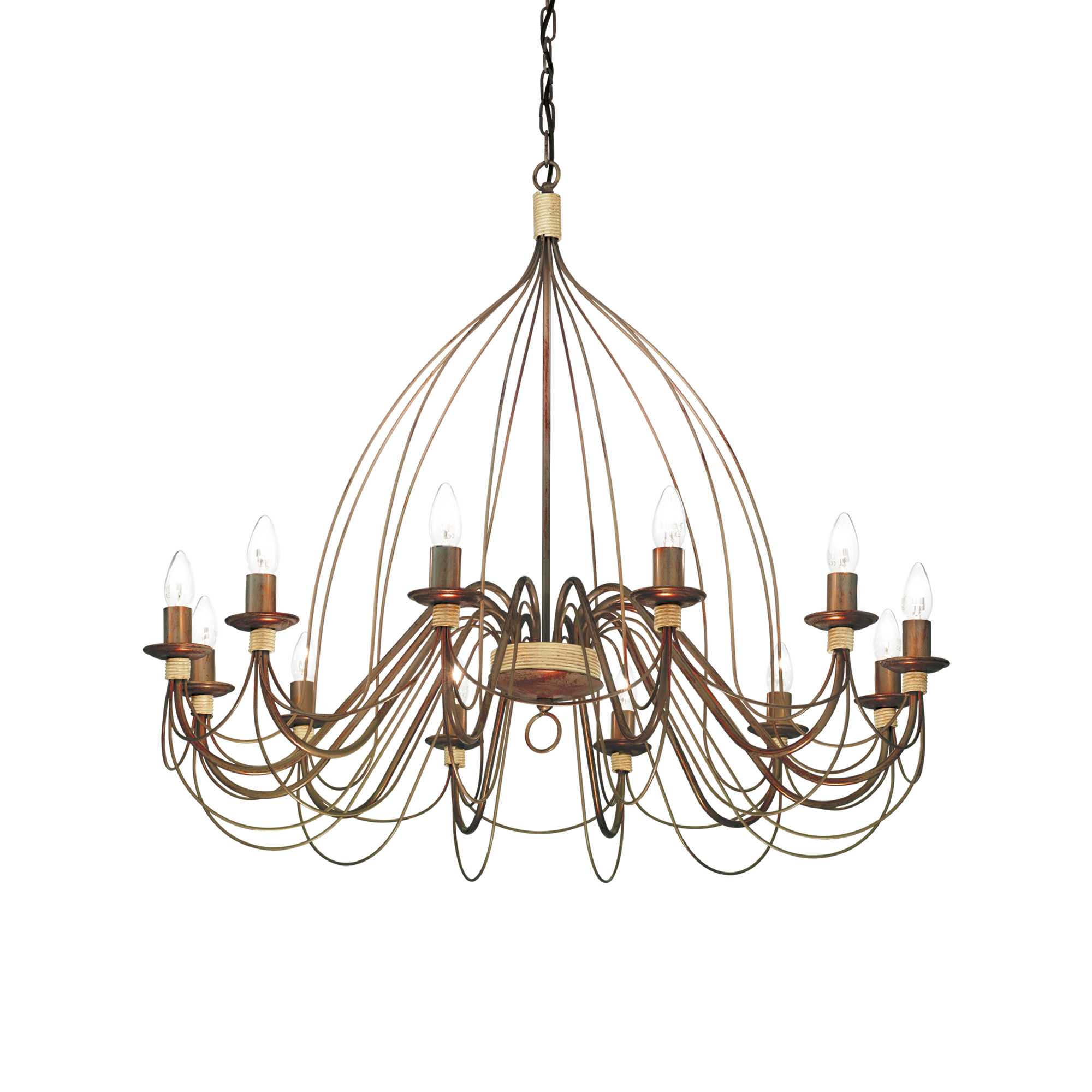 картинка Люстры-свечи Люстра Ideal Lux CORTE SP12 RUGGINE 097671