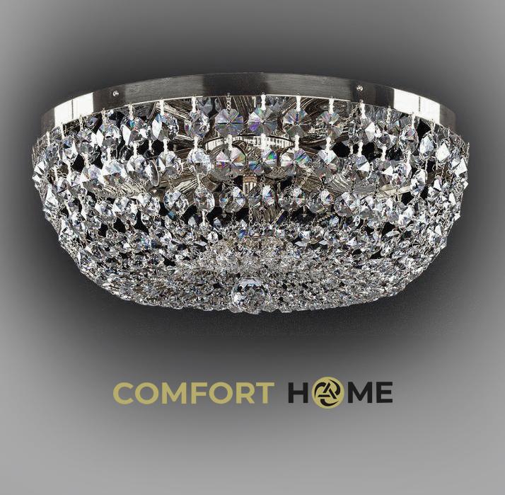 картинка Классические Светильник потолочный хрустальный ArtGlass GEENA DIA 450 NICKEL CE