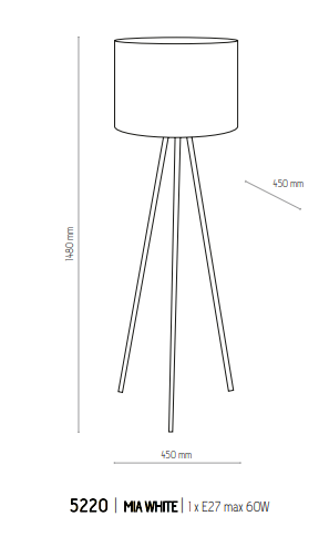 картинка Современные торшеры Торшер TK Lighting Mia Black 5222