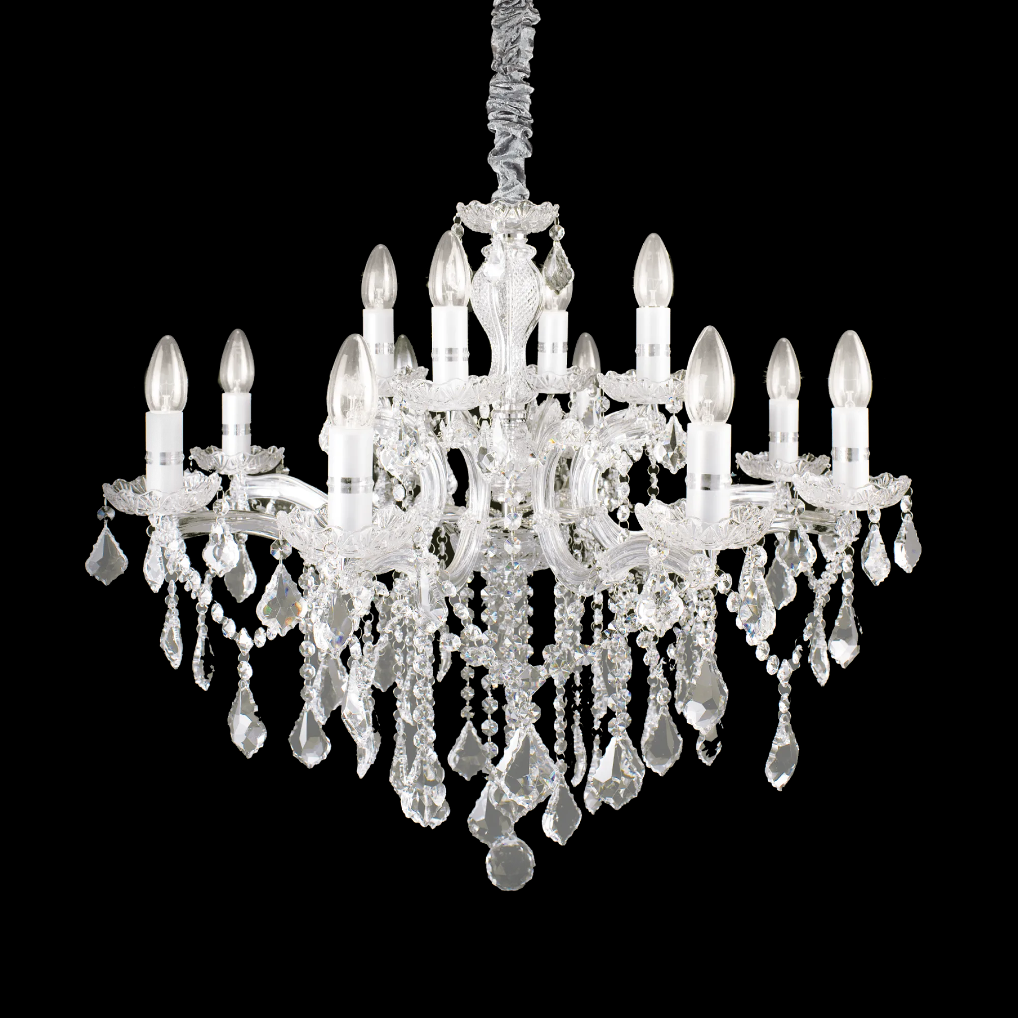 картинка Хрустальные люстры Люстра Ideal Lux FLORIAN SP12 CROMO 035604