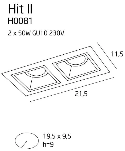 картинка Врезные Врезной светильник Maxlight Hit H0091