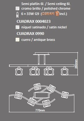 картинка Современные Потолочный светильник MANTRA Cuadrax 4023