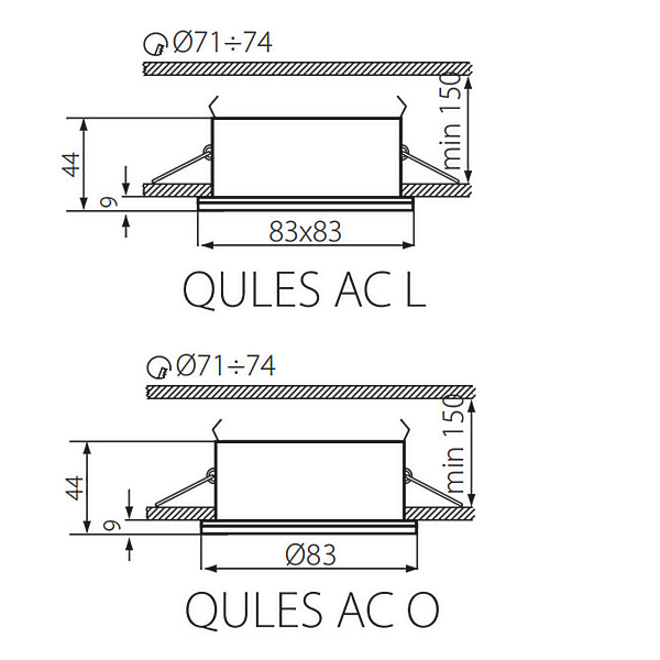 картинка Врезные Врезной светильник Kanlux 26303 QULES AC O-W