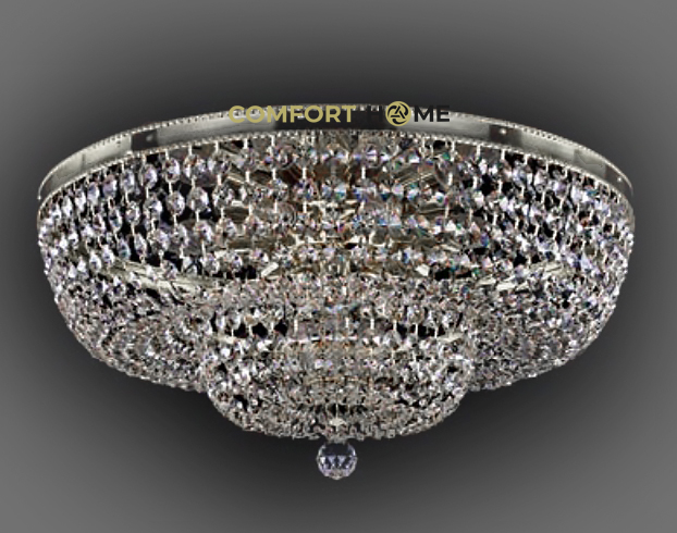 картинка Классические Светильник потолочный хрустальный ArtGlass GEENA DIA 600 NICKEL CE