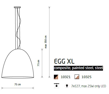 картинка Современные подвесные светильники Подвесной светильник Nowodvorski Egg XL 10321