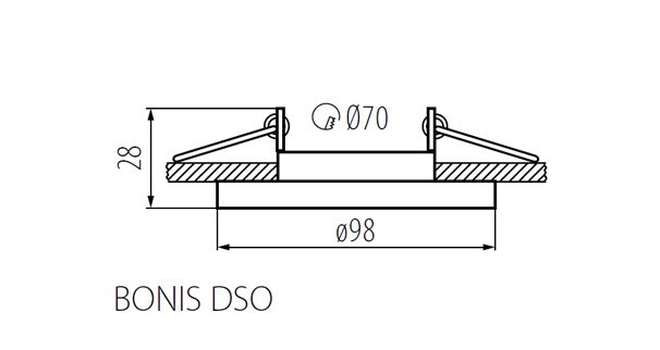 картинка Врезные Врезной светильник BONIS DSO-W Kanlux 28700
