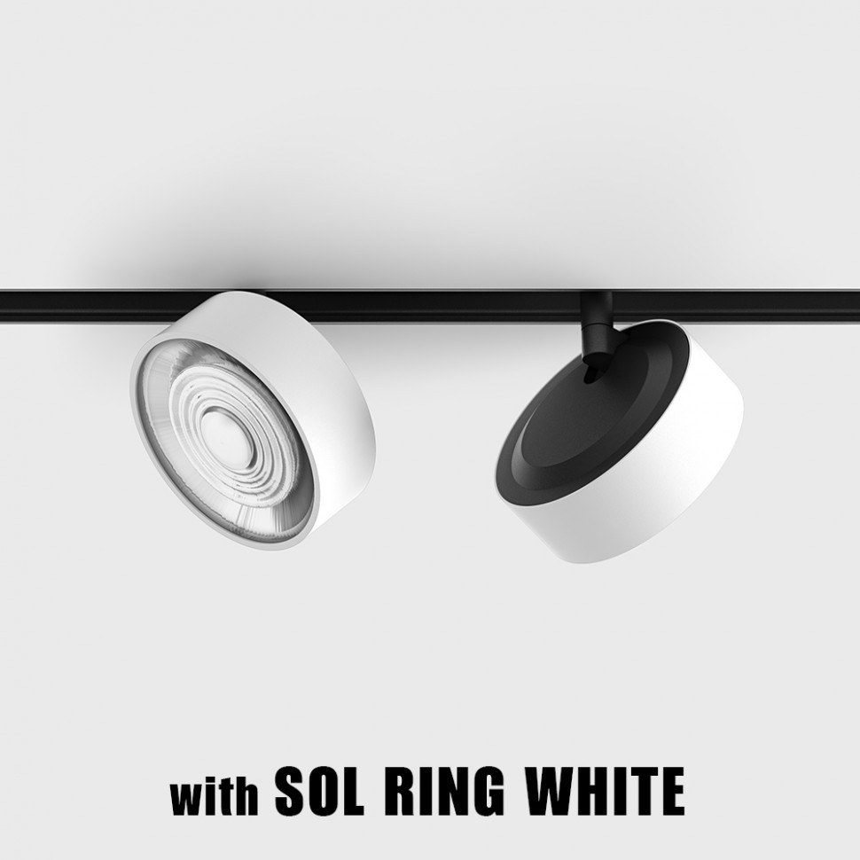 картинка Трековые светильники Светильник трековый LTX IN_LINE SOL, D95mm, H33mm, LED 14W, 4000К, черный (06.9533.14.940.BK)