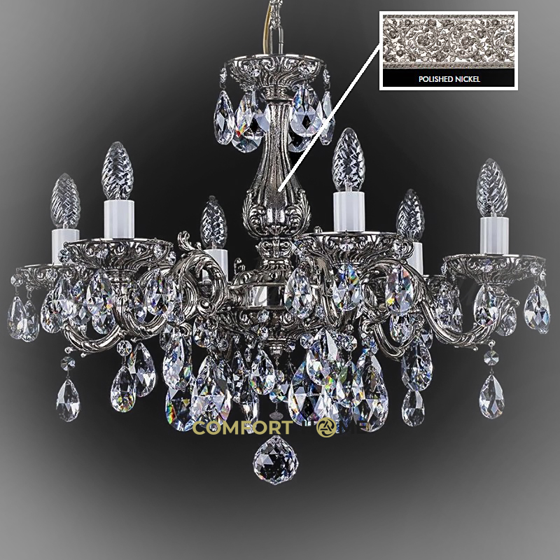 картинка Классические люстры Хрустальная люстра ArtGlass CR 0011/06/30 (NICKEL, NICKEL ANTIQUE)  CE