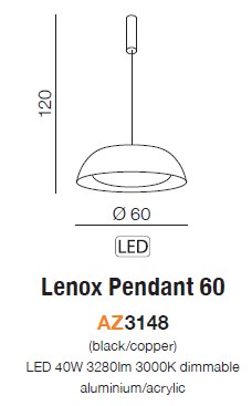 картинка Современные подвесные светильники Подвесной светильник AZZARDO Lenox 60 AZ3148