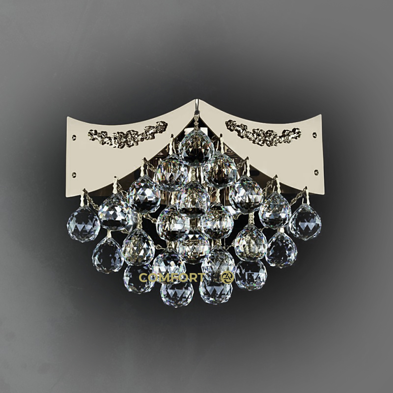 картинка Хрустальные бра Бра хрустальное ArtGlass DAHLIA (NICKEL, NICKEL ANTIQUE) CE