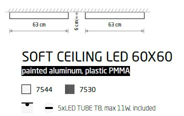 картинка Современные Потолочный светильник Nowodvorski Soft ceiling led 60x60 7544