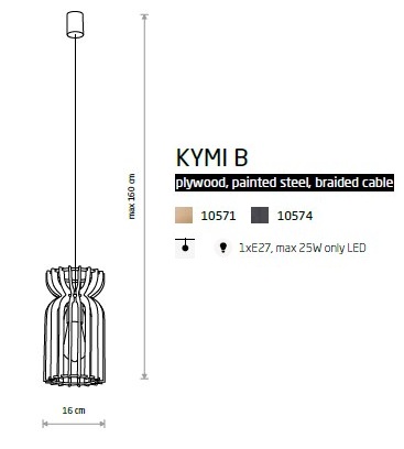 картинка Современные подвесные светильники Подвесной светильник Nowodvorski Kymi B 10571