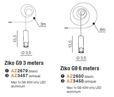 картинка Современные подвесные светильники Подвесной светильник AZZARDO Ziko G9 AZ2679