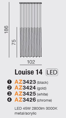 картинка Современные подвесные светильники Подвесной светильник AZZARDO Louise 14 AZ3425