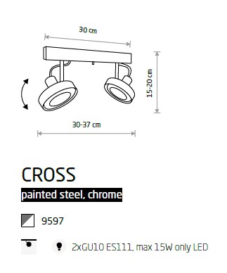 картинка Современные Потолочный светильник Nowodvorski Cross 9597