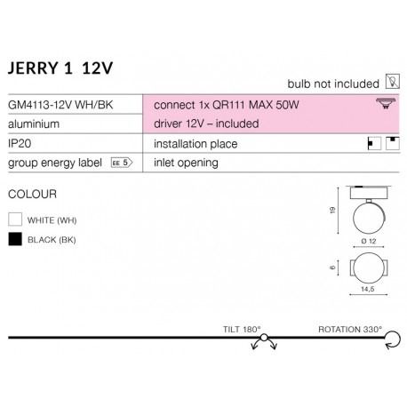 картинка Споты Спот Azzardo Jerry 1 230V LED 16W GM4113 WH 230V LED 16W AZ1364