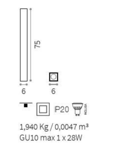 картинка Накладные Точечный светильник Ideal Lux Sky 234007 PL1 H75 Bianco