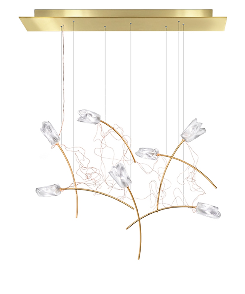 картинка Линейные подвесные светильники Подвесной линейный светильник SLAMP Tulip TULSM00PRS03CLDLNCEU