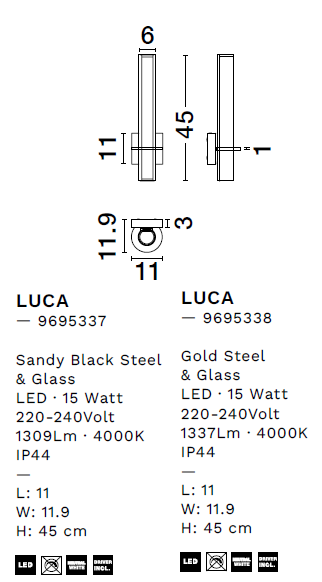 картинка Бра для ванной Бра NOVA LUCE Luca 9695337