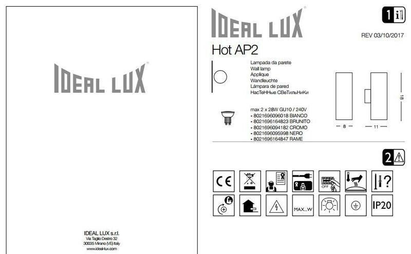 картинка Современные бра Бра Ideal Lux Look 164847 AP Rame