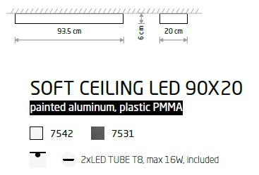 картинка Современные Потолочный светильник Nowodvorski Soft ceiling led 90x20 7531