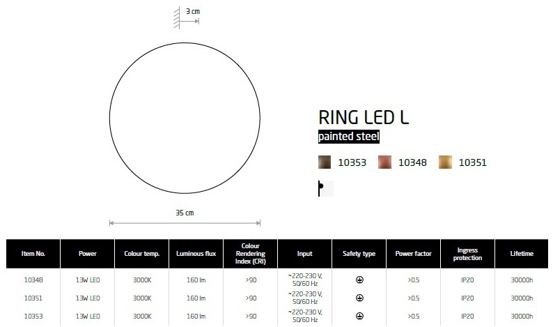 картинка Светодиодные бра Бра Nowodvorski Ring led L 10351