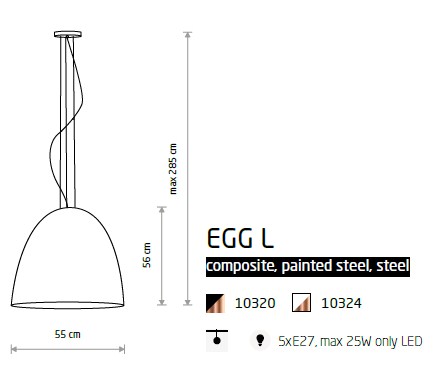 картинка Современные подвесные светильники Подвесной светильник Nowodvorski Egg L 10324