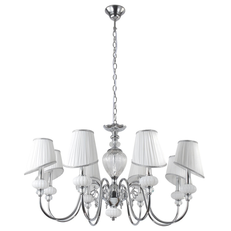 картинка Люстры с абажуром Люстра Crystal Lux ALMA WHITE SP-PL8