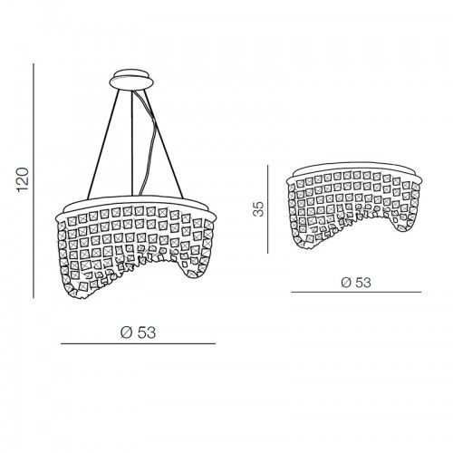 картинка Припотолочные светильники Люстра Azzardo Carmen Pendant 5102-6PX AZ1284