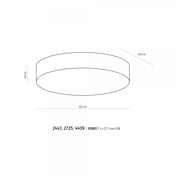 картинка Круглые Светильник потолочный TK Lighting Rondo 4409