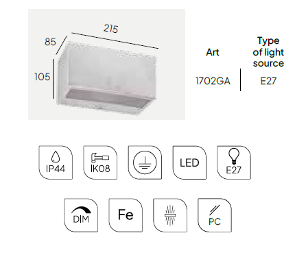 картинка Уличные настенные светильники Бра NORLYS IP44 Asker 1702GA