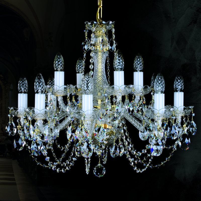 картинка Хрустальные люстры Хрустальная люстра ArtGlass CARMEN FULL CUT R14 NICKEL CE