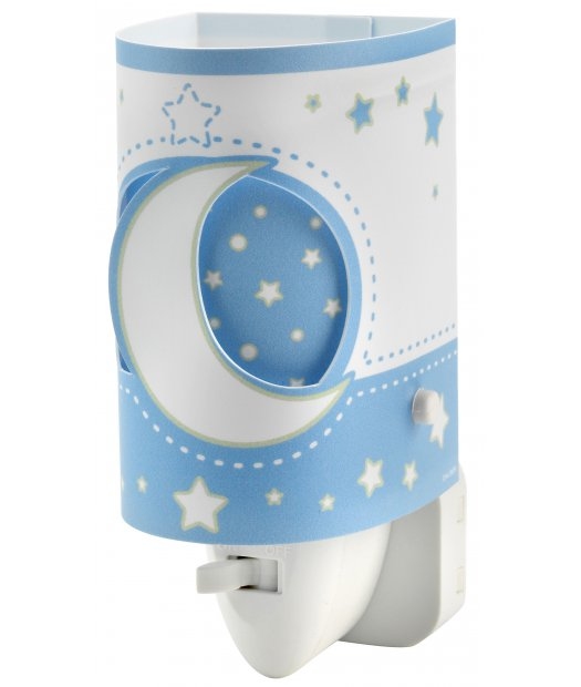 картинка Для детей Ночник (бра) в розетку Dalber Moon Blue 63235LT