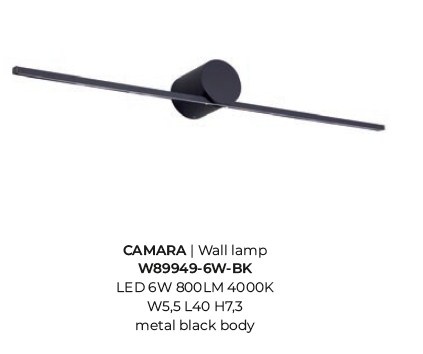 картинка Подсветки для картин Бра ZUMA LINE Camara W89949-6W-BK