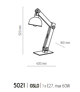 картинка Современные настольные лампы Настольная лампа TK Lighting Oslo 5021