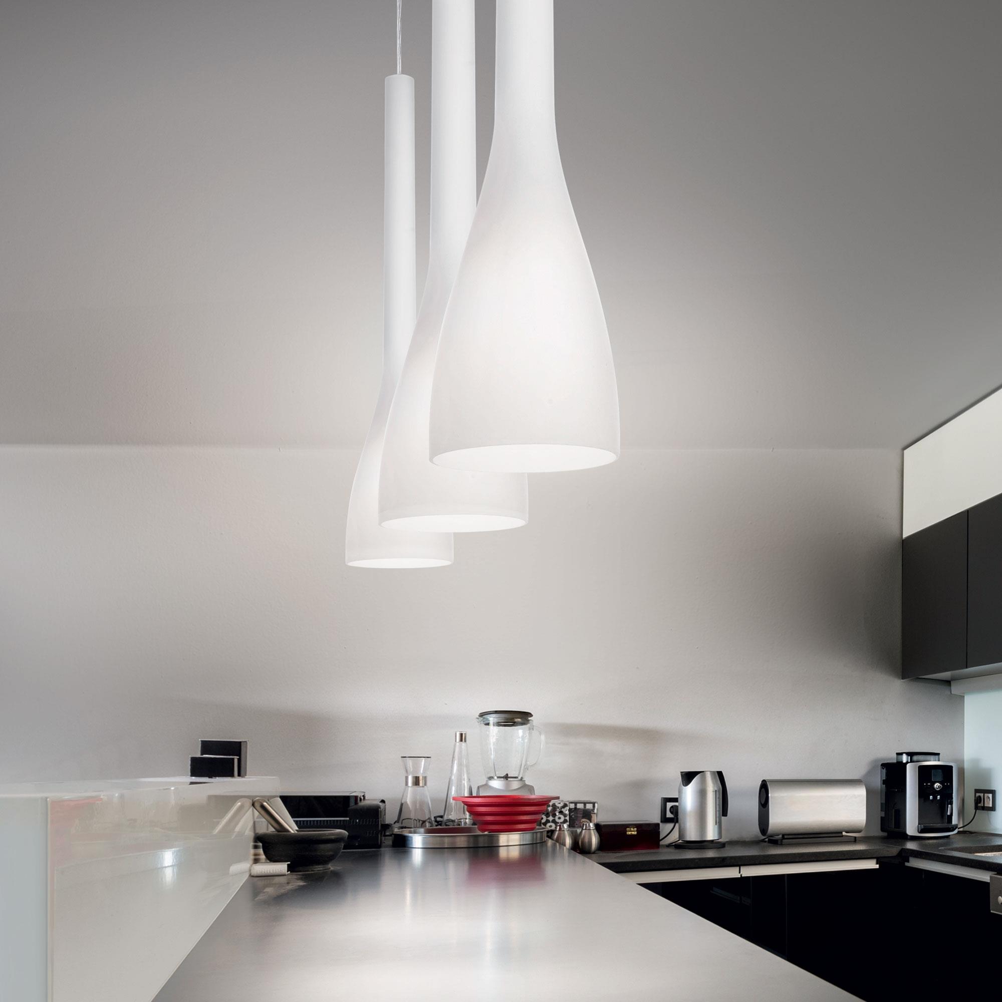 картинка Современные подвесные светильники Подвес Ideal Lux Flut 035666 SP1 Big Bianco