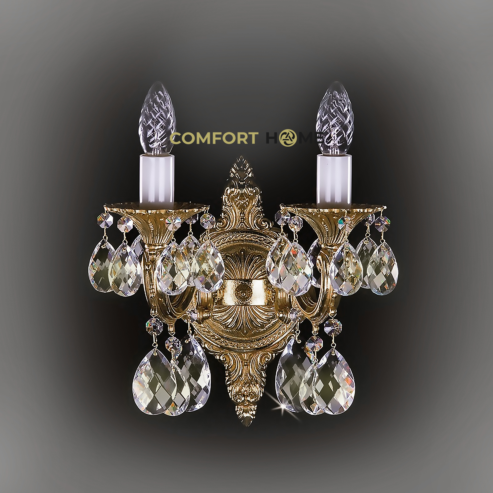картинка Хрустальные бра Бра хрустальное ArtGlass SARKA II. ( BRASS ANTIQUE) CE