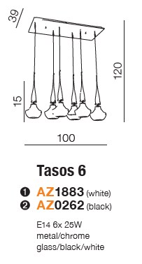 картинка Современные подвесные светильники Подвесной светильник AZZARDO Tasos 6 AZ1883