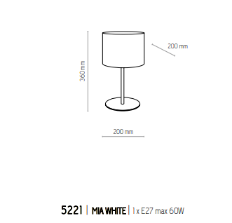 картинка Современные настольные лампы Настольная лампа TK Lighting Mia Gray 5225