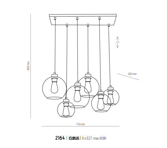 картинка Линейные подвесные светильники Подвес TK Lighting Cubus 2164