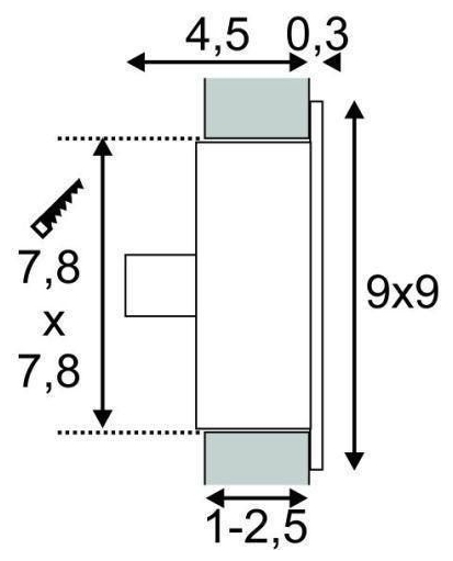 картинка Уличные настенные светильники Настенный светильник SLV 112772 Flat Frame Curve