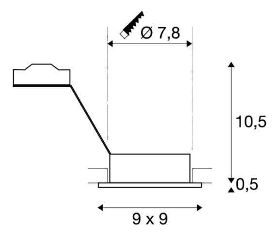 картинка Врезные Врезной светильник SLV 113491 New Tria GU10 1 Square