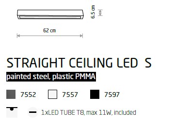 картинка Современные Потолочный светильник Nowodvorski Straight Ceiling Led S 7557